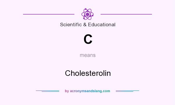 What does C mean? It stands for Cholesterolin