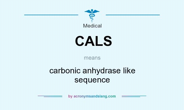 What does CALS mean? It stands for carbonic anhydrase like sequence