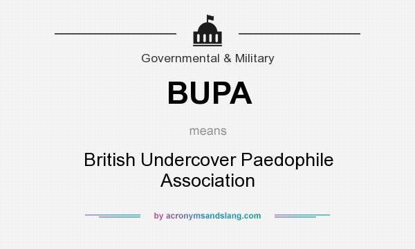What does BUPA mean? It stands for British Undercover Paedophile Association