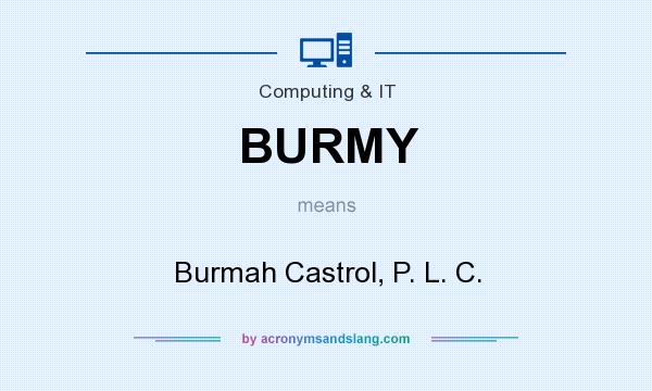 What does BURMY mean? It stands for Burmah Castrol, P. L. C.