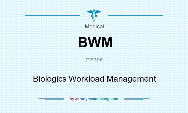 What does BWM mean? It stands for Biologics Workload Management