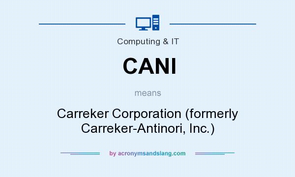 What does CANI mean? It stands for Carreker Corporation (formerly Carreker-Antinori, Inc.)