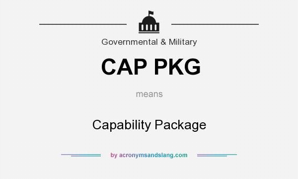 What does CAP PKG mean? It stands for Capability Package