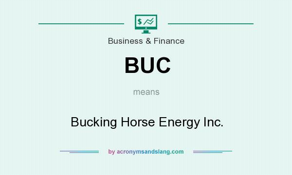 What does BUC mean? It stands for Bucking Horse Energy Inc.