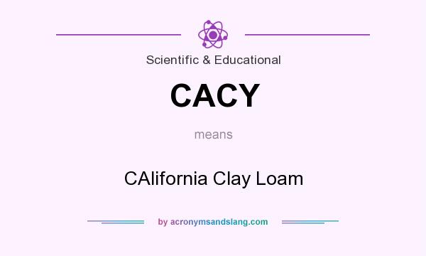What does CACY mean? It stands for CAlifornia Clay Loam