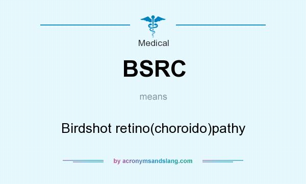 What does BSRC mean? It stands for Birdshot retino(choroido)pathy