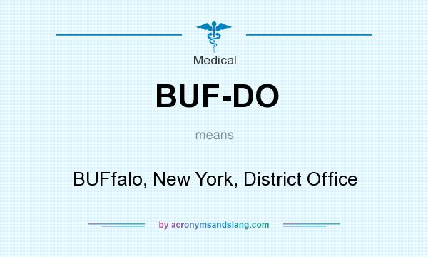 What does BUF-DO mean? It stands for BUFfalo, New York, District Office