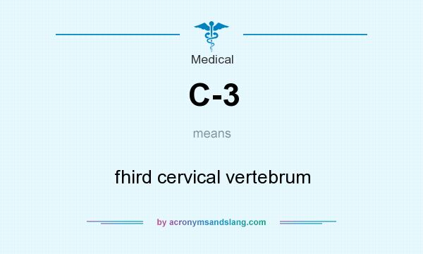 What does C-3 mean? It stands for fhird cervical vertebrum