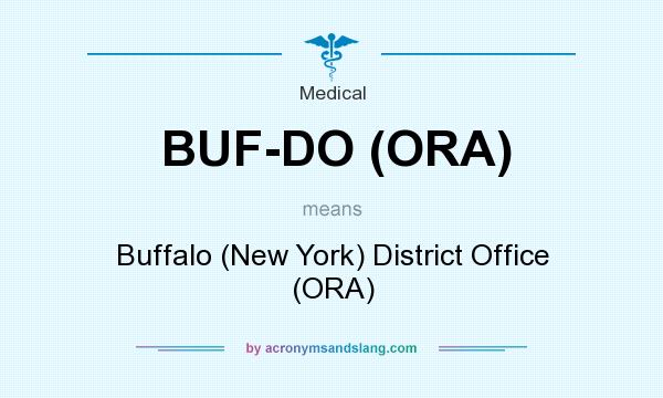 What does BUF-DO (ORA) mean? It stands for Buffalo (New York) District Office (ORA)