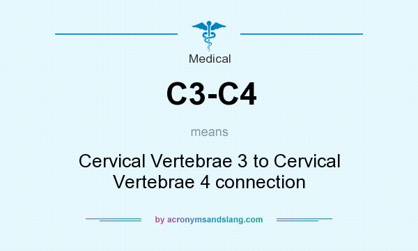 What does C3-C4 mean? It stands for Cervical Vertebrae 3 to Cervical Vertebrae 4 connection