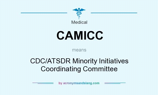 What does CAMICC mean? It stands for CDC/ATSDR Minority Initiatives Coordinating Committee