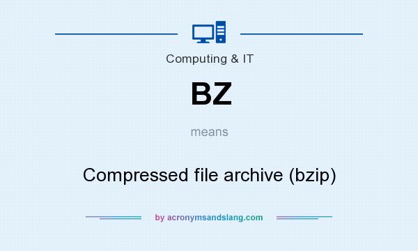 What does BZ mean? It stands for Compressed file archive (bzip)