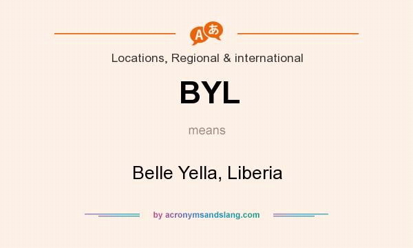 What does BYL mean? It stands for Belle Yella, Liberia