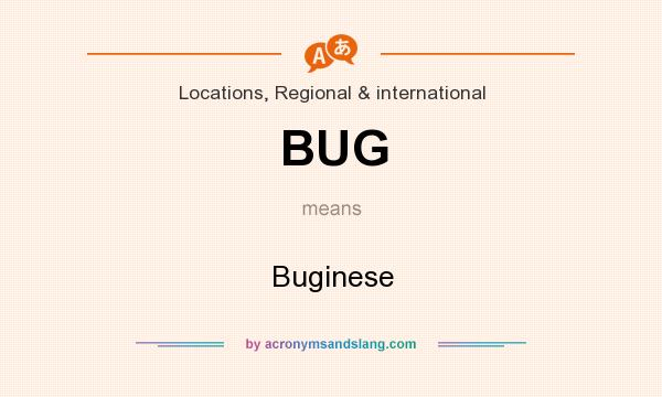 What does BUG mean? It stands for Buginese