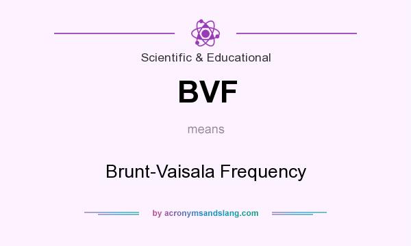 What does BVF mean? It stands for Brunt-Vaisala Frequency