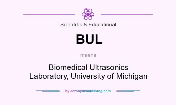 What does BUL mean? It stands for Biomedical Ultrasonics Laboratory, University of Michigan