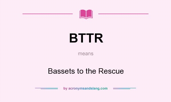 What does BTTR mean? It stands for Bassets to the Rescue