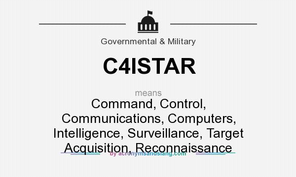 What does C4ISTAR mean? It stands for Command, Control, Communications, Computers, Intelligence, Surveillance, Target Acquisition, Reconnaissance