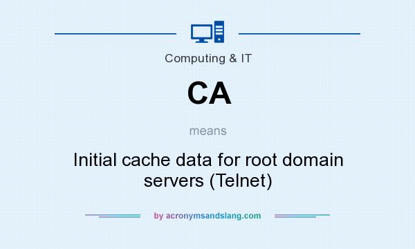 What does CA mean? It stands for Initial cache data for root domain servers (Telnet)