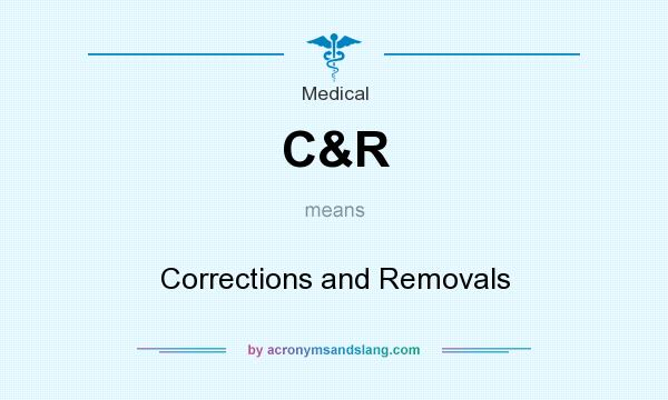 What does C&R mean? It stands for Corrections and Removals