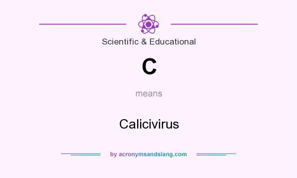 What does C mean? It stands for Calicivirus