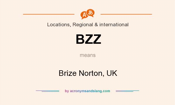 What does BZZ mean? It stands for Brize Norton, UK