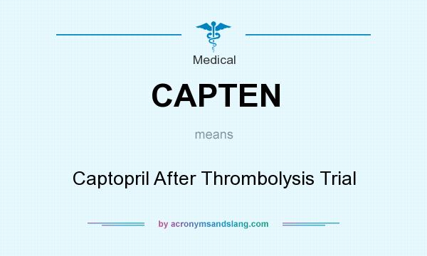 What does CAPTEN mean? It stands for Captopril After Thrombolysis Trial