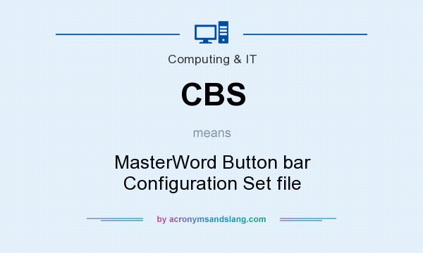 What does CBS mean? It stands for MasterWord Button bar Configuration Set file