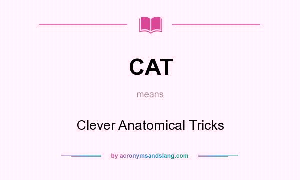 What does CAT mean? It stands for Clever Anatomical Tricks