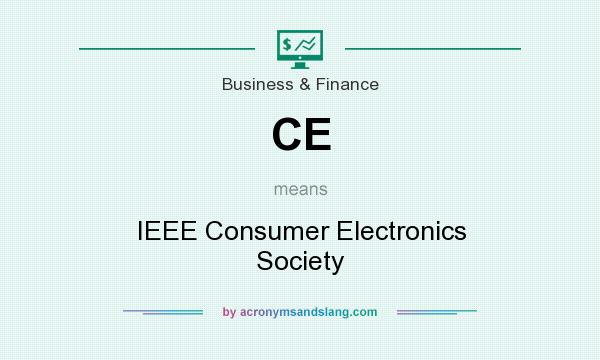 What does CE mean? It stands for IEEE Consumer Electronics Society