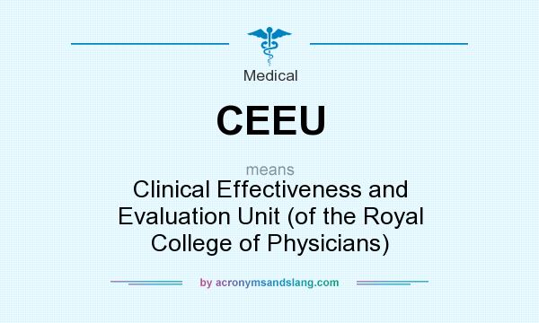 What does CEEU mean? It stands for Clinical Effectiveness and Evaluation Unit (of the Royal College of Physicians)
