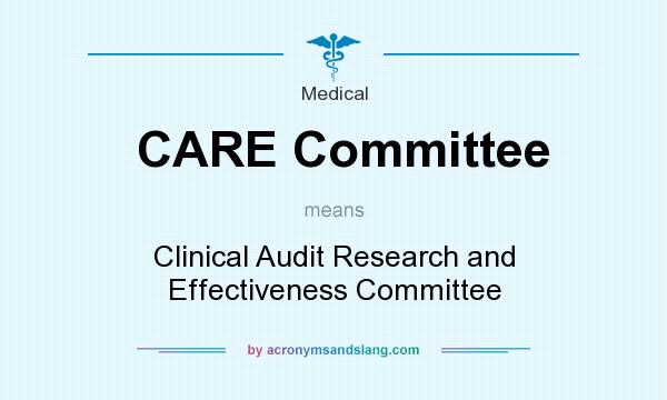What does CARE Committee mean? It stands for Clinical Audit Research and Effectiveness Committee