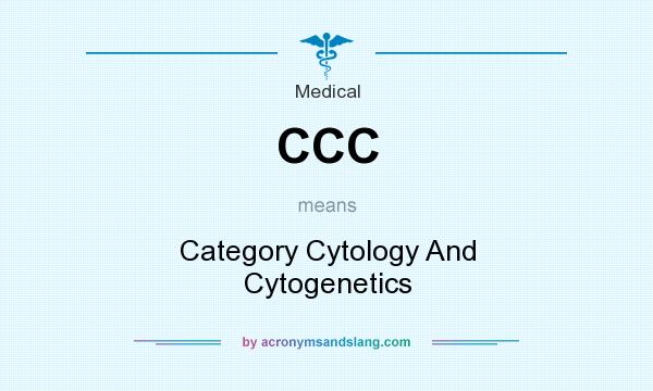 What does CCC mean? It stands for Category Cytology And Cytogenetics