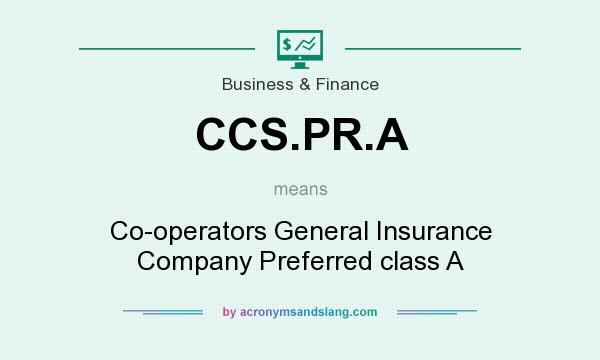What does CCS.PR.A mean? It stands for Co-operators General Insurance Company Preferred class A