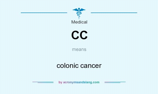 What does CC mean? It stands for colonic cancer