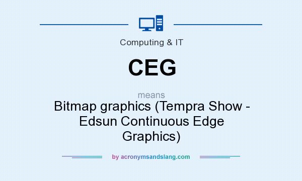 What does CEG mean? It stands for Bitmap graphics (Tempra Show - Edsun Continuous Edge Graphics)