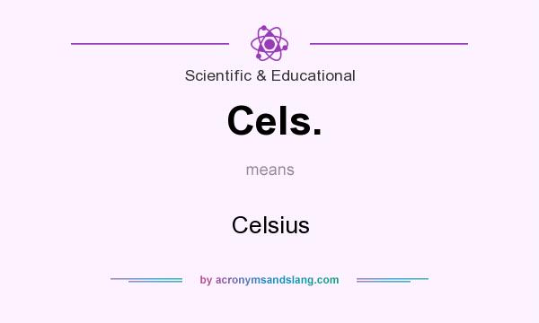 What does Cels. mean? It stands for Celsius