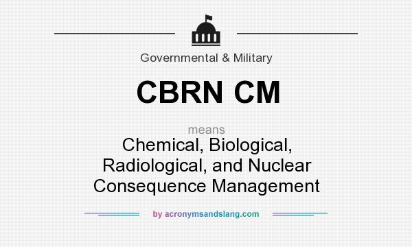 What does CBRN CM mean? It stands for Chemical, Biological, Radiological, and Nuclear Consequence Management