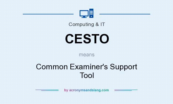 What does CESTO mean? It stands for Common Examiner`s Support Tool