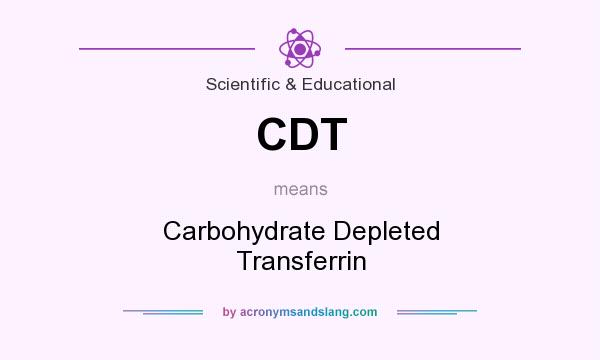 What does CDT mean? It stands for Carbohydrate Depleted Transferrin