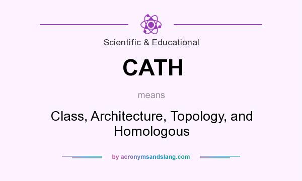 What does CATH mean? It stands for Class, Architecture, Topology, and Homologous