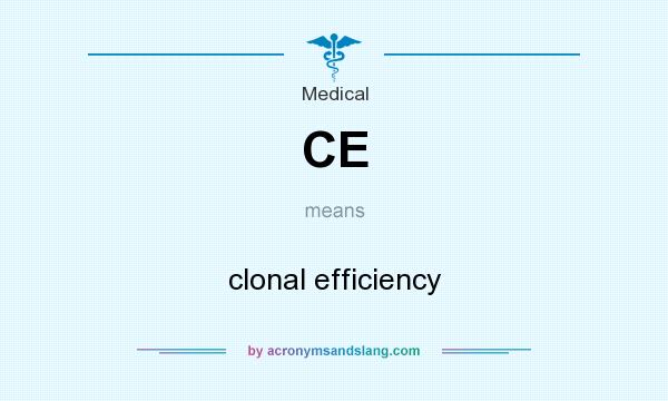 What does CE mean? It stands for clonal efficiency