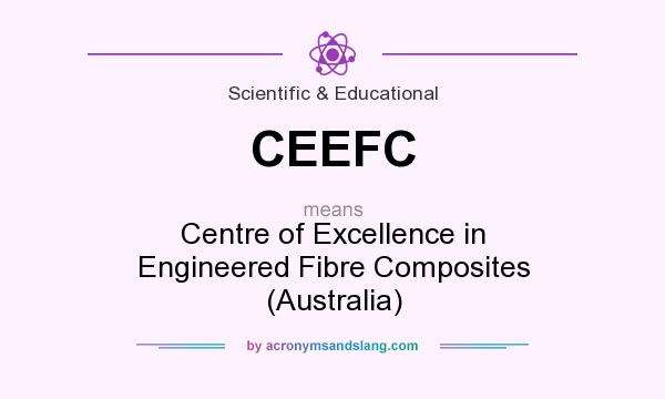 What does CEEFC mean? It stands for Centre of Excellence in Engineered Fibre Composites (Australia)