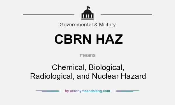 What does CBRN HAZ mean? It stands for Chemical, Biological, Radiological, and Nuclear Hazard