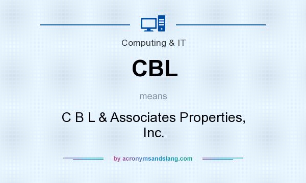 What does CBL mean? It stands for C B L & Associates Properties, Inc.