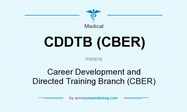 What does CDDTB (CBER) mean? It stands for Career Development and Directed Training Branch (CBER)