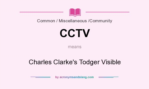 What does CCTV mean? It stands for Charles Clarke`s Todger Visible