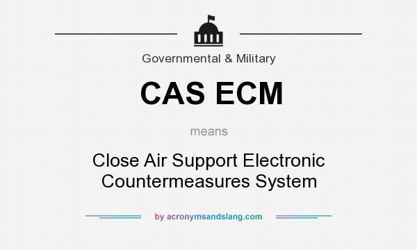 What does CAS ECM mean? It stands for Close Air Support Electronic Countermeasures System