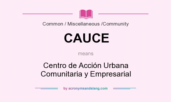 What does CAUCE mean? It stands for Centro de Acción Urbana Comunitaria y Empresarial