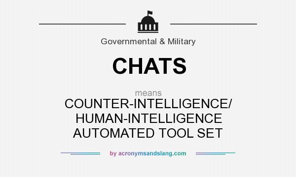 What does CHATS mean? It stands for COUNTER-INTELLIGENCE/ HUMAN-INTELLIGENCE AUTOMATED TOOL SET